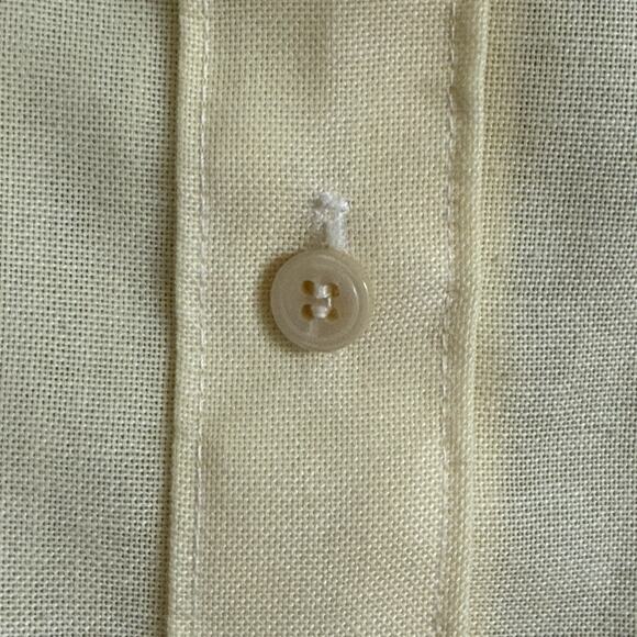 Vintage Square One Button-Up Shirt Butter Yellow Rainbow Embroidery Women Sz M/L - Picture 5 of 14